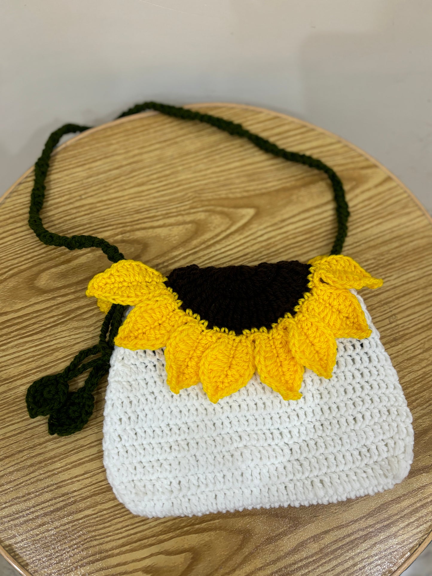 Crochet sunflower bag
