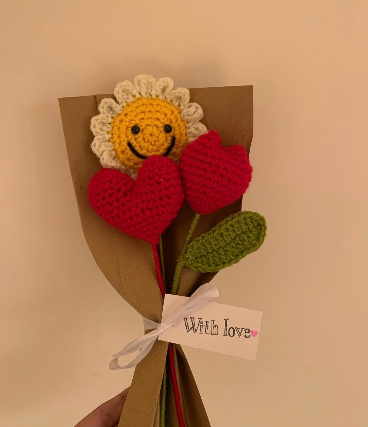 Crochet smiley bouquet