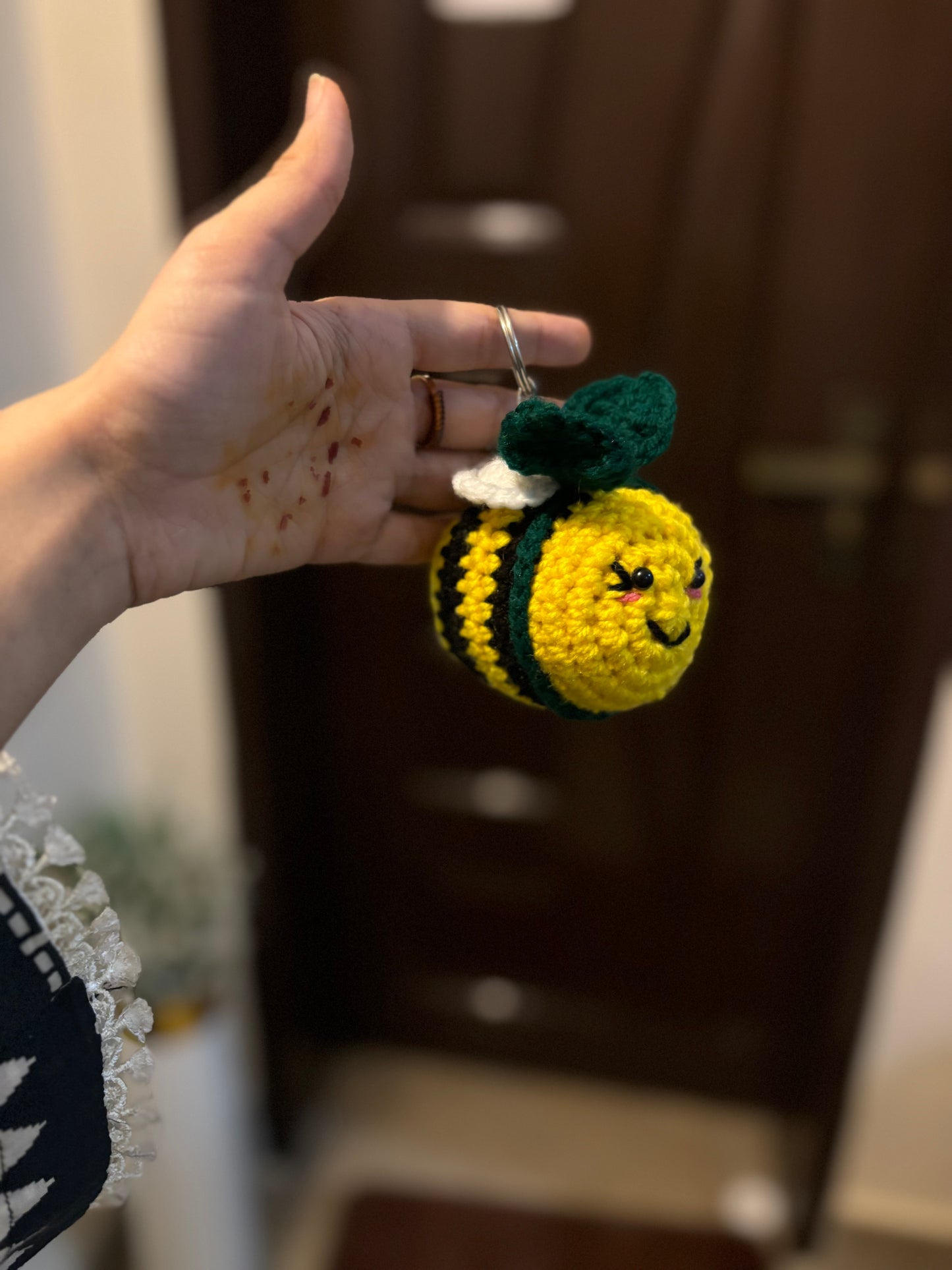 Bee with a sprout headband