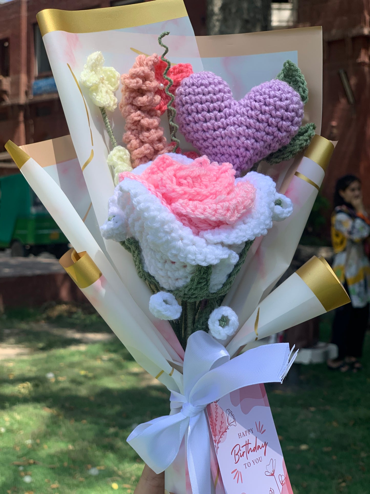Crochet barbie themed bouquet