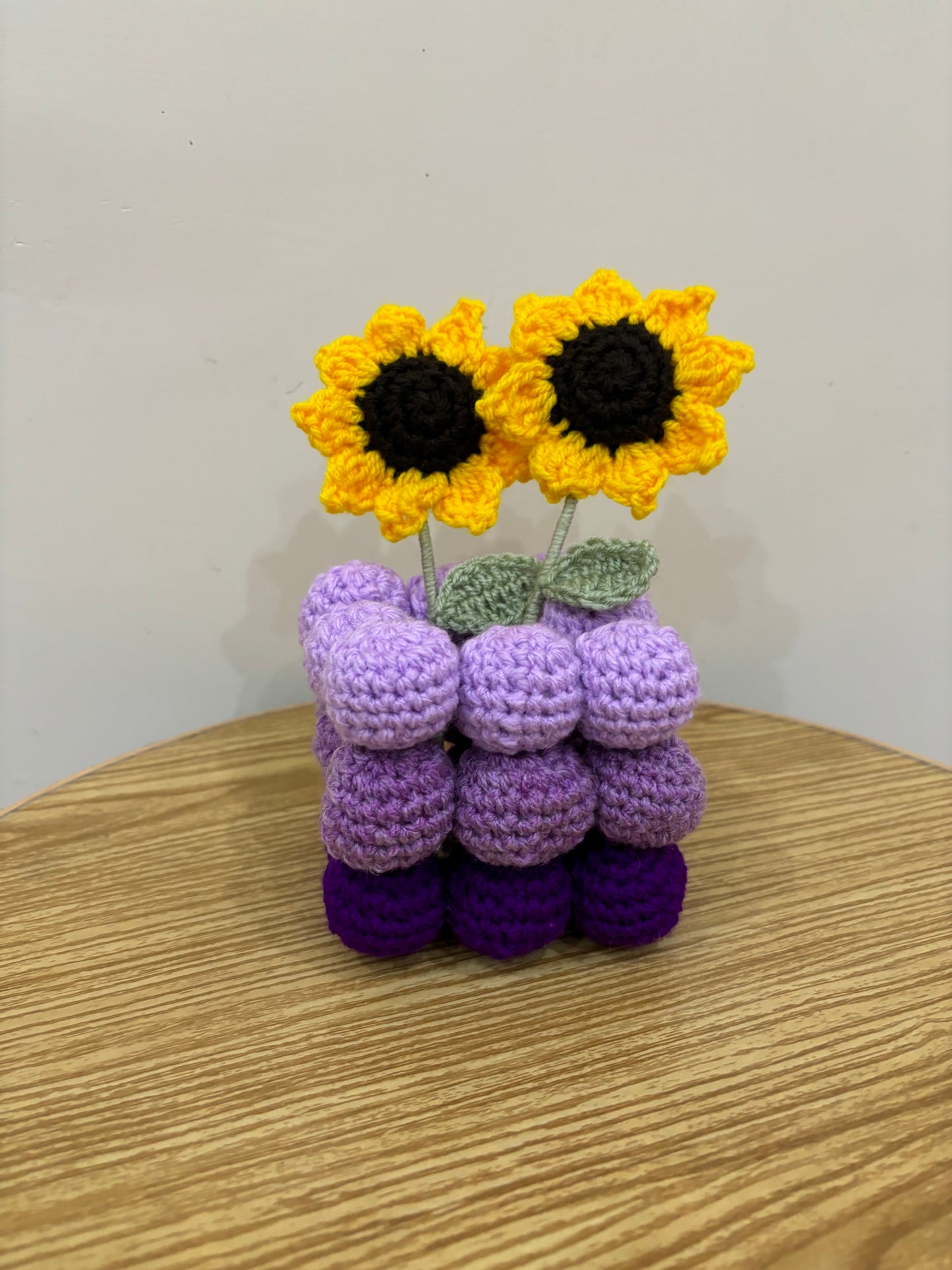 Crochet sunflower ornament