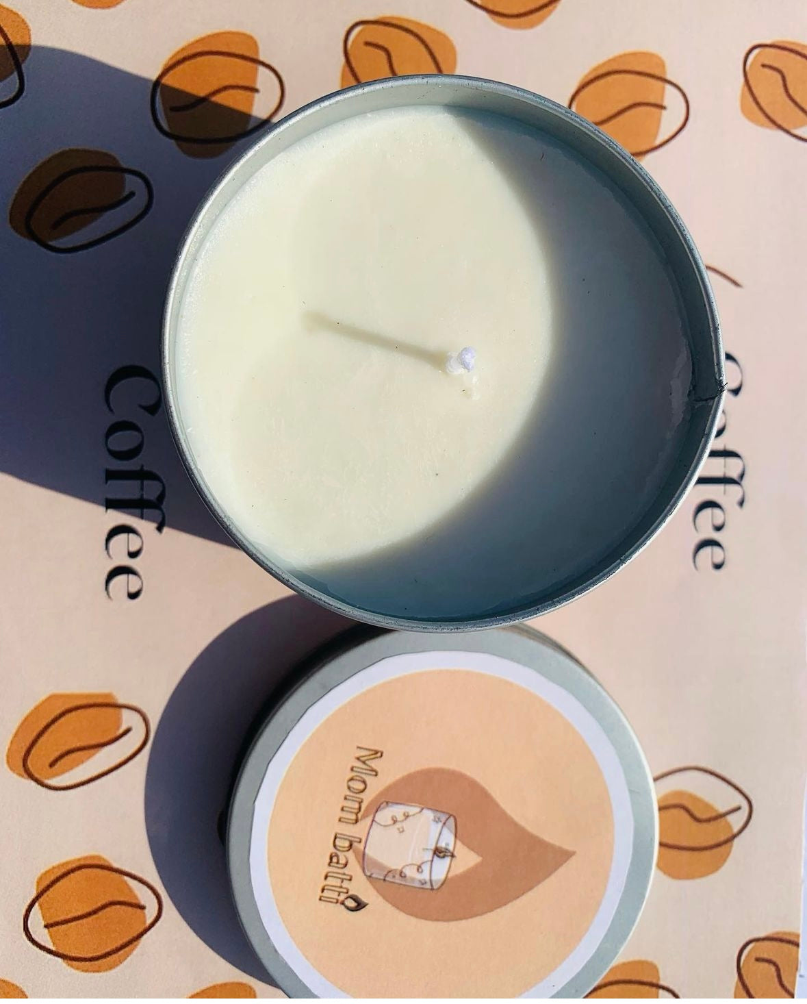 Silver Tin scented candle made with soywax blend