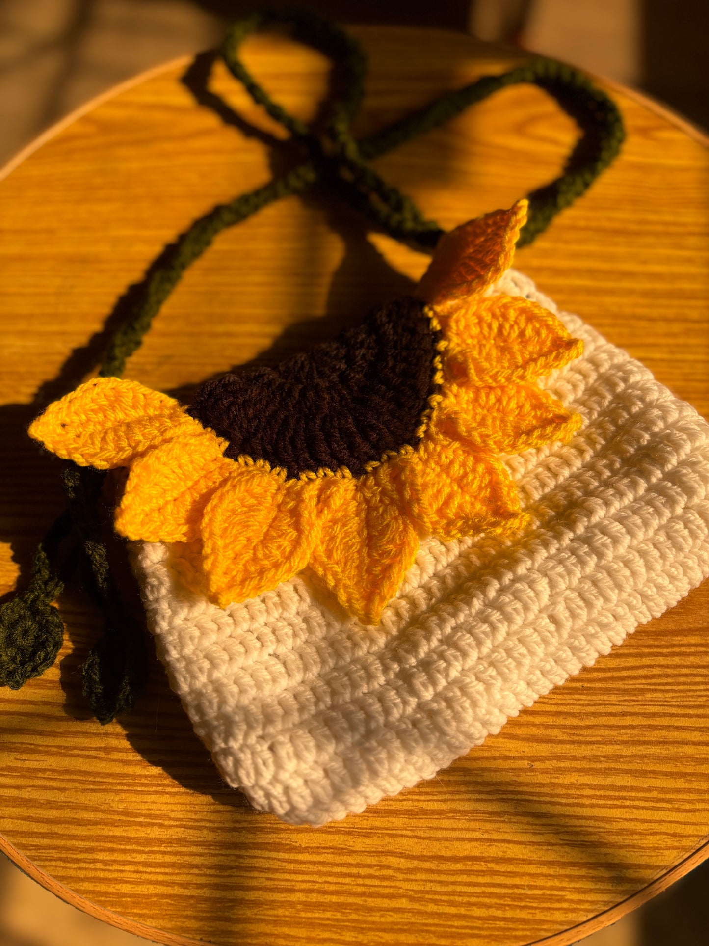 Crochet sunflower bag