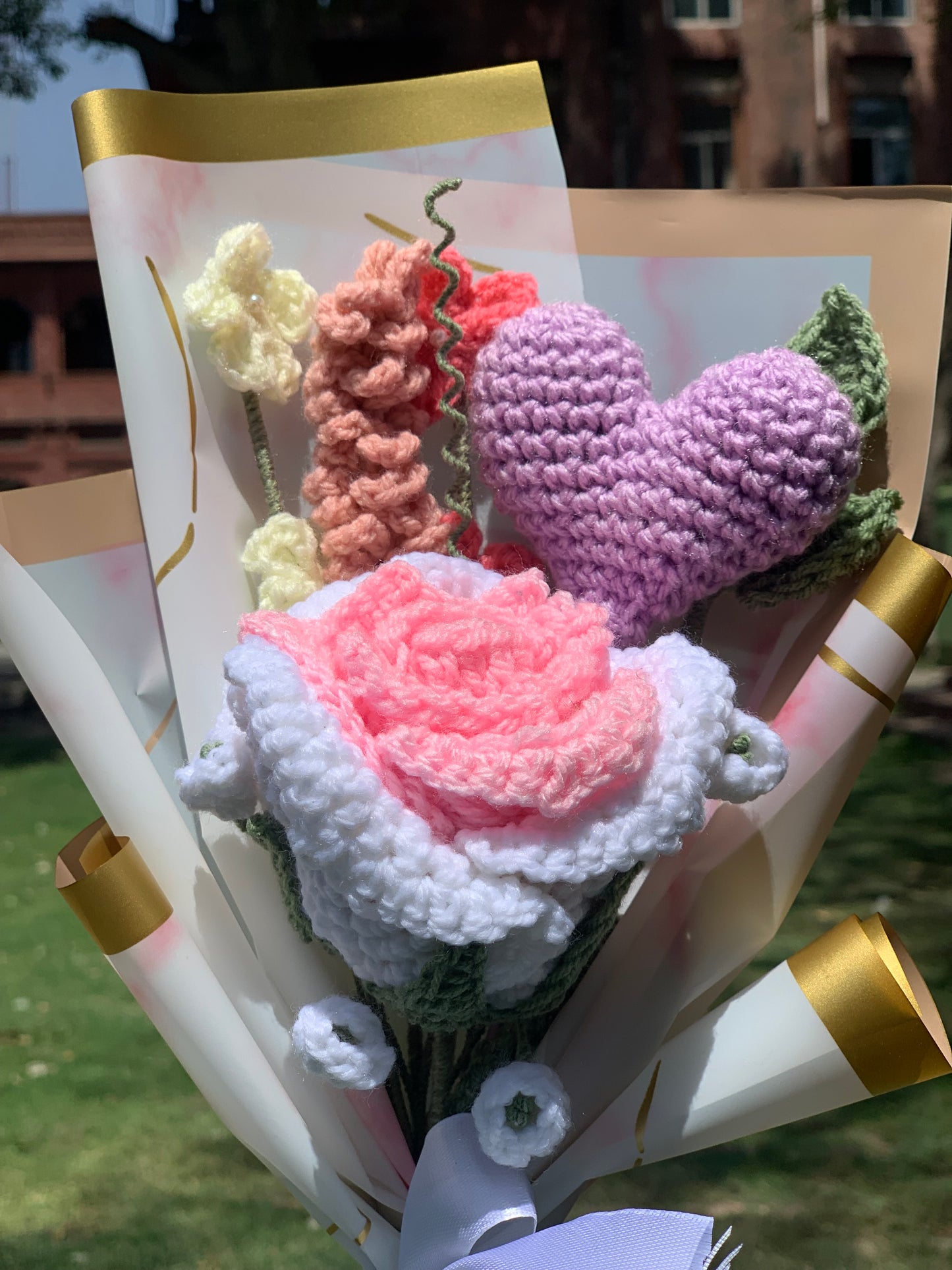 Crochet barbie themed bouquet