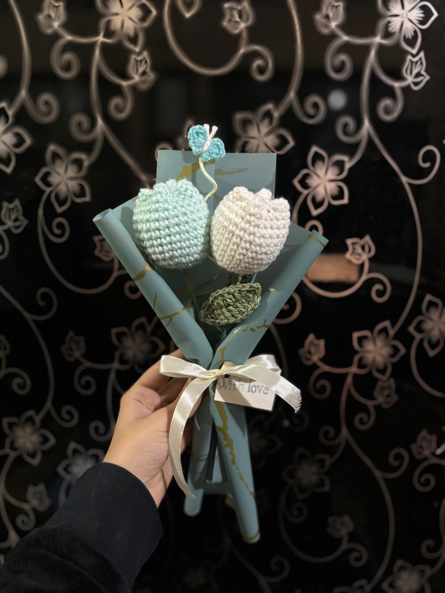 Crochet butterfly bouquet