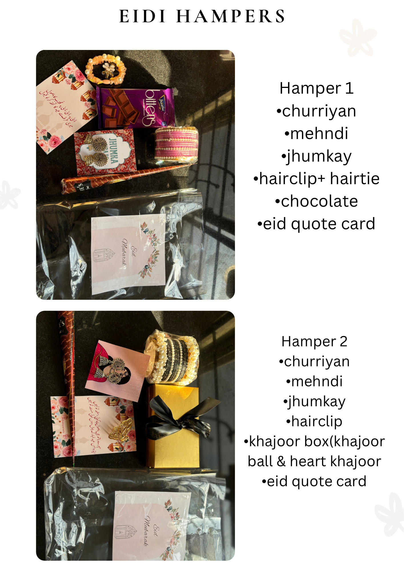 Eidi hamper (everything will be of random colour)
