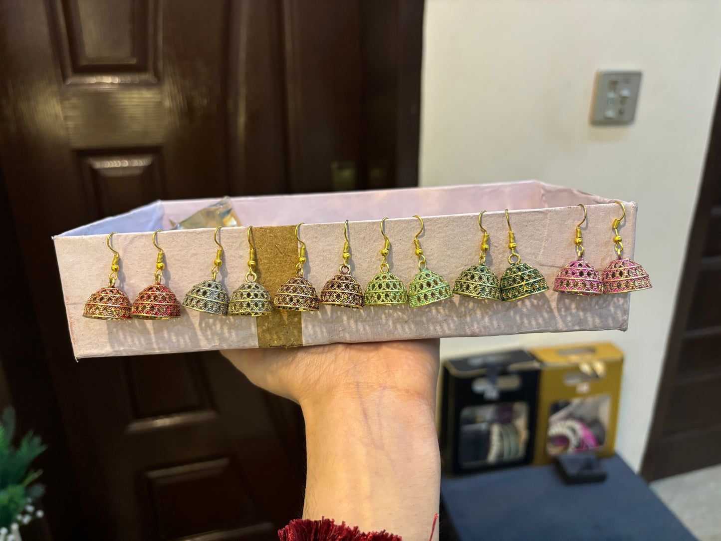 Antique coloured Jhumkiyan (D3)