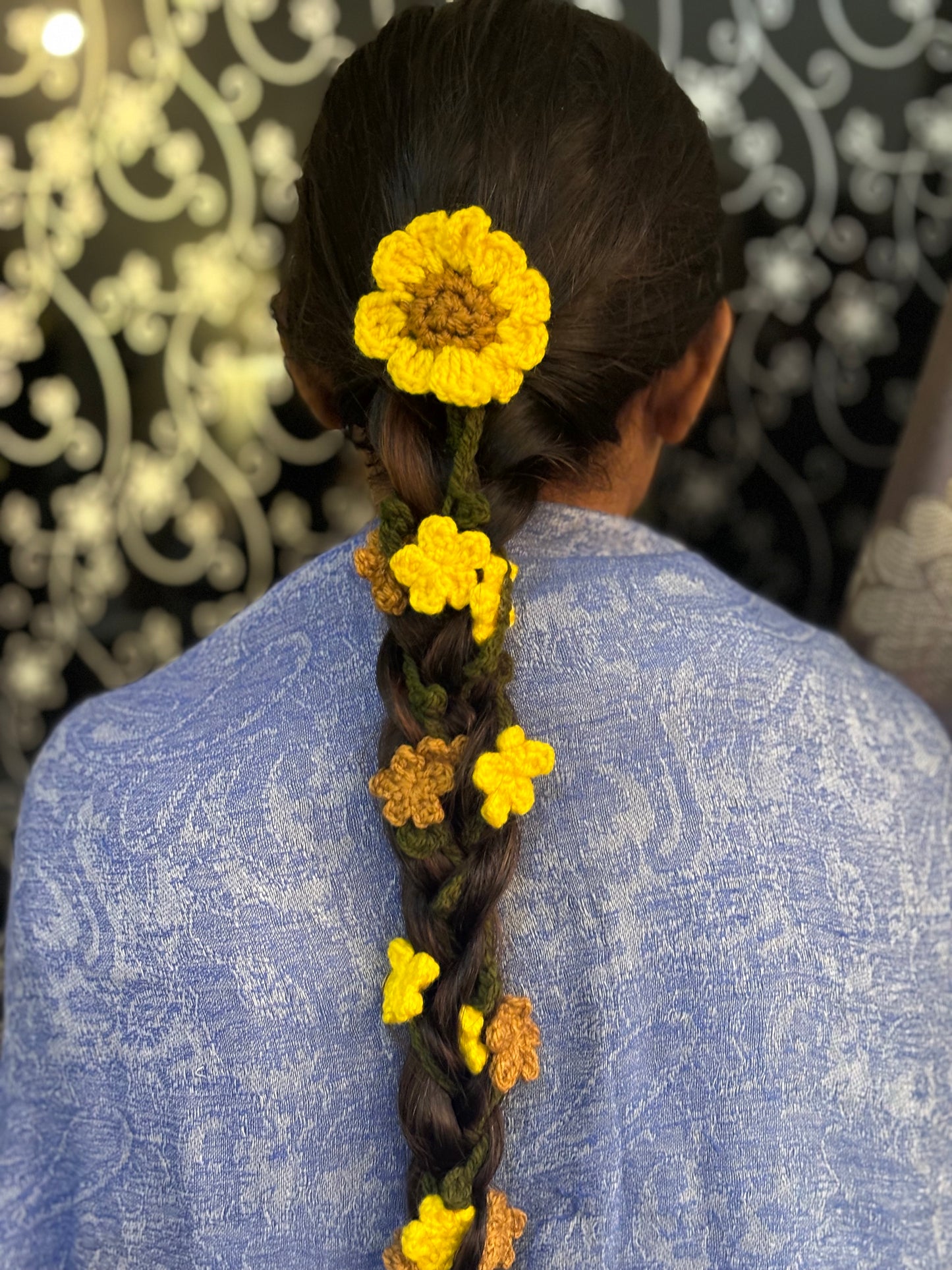Crochet sunflower themed paranda🌻