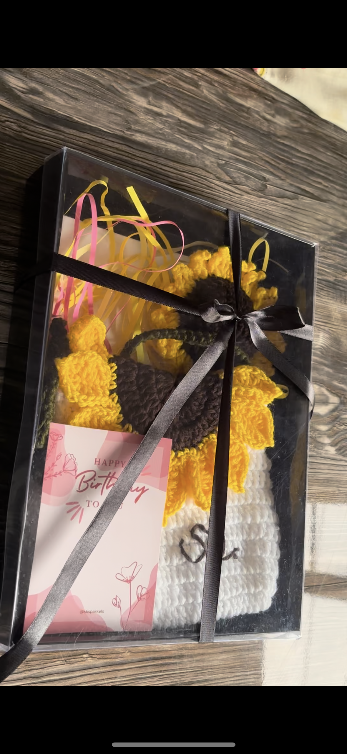 Sunflower themed gift box