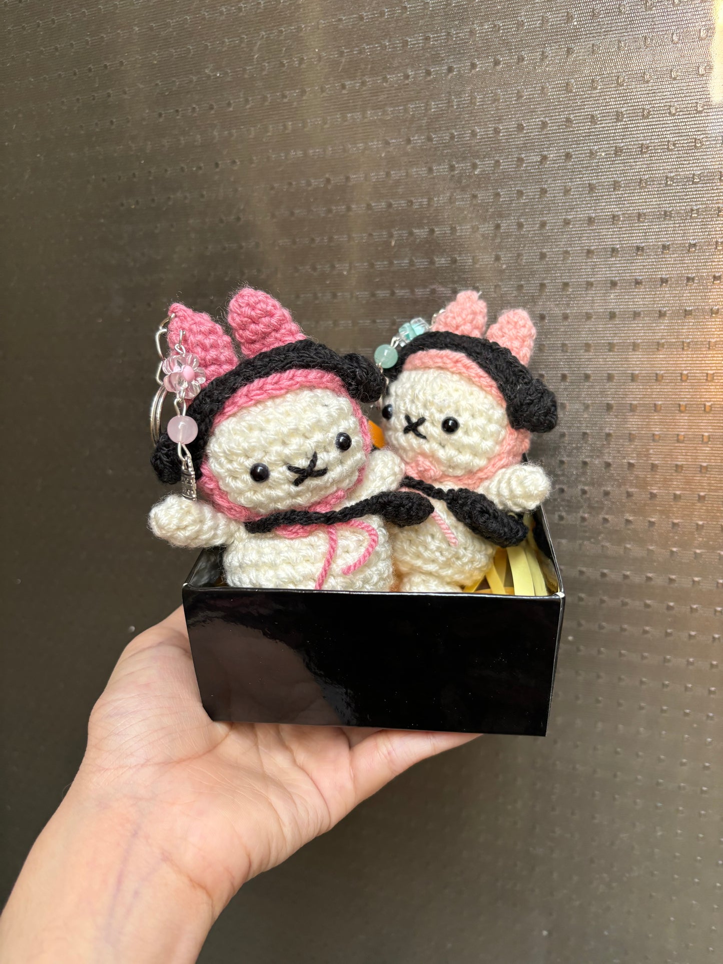 Crochet miffy keychain