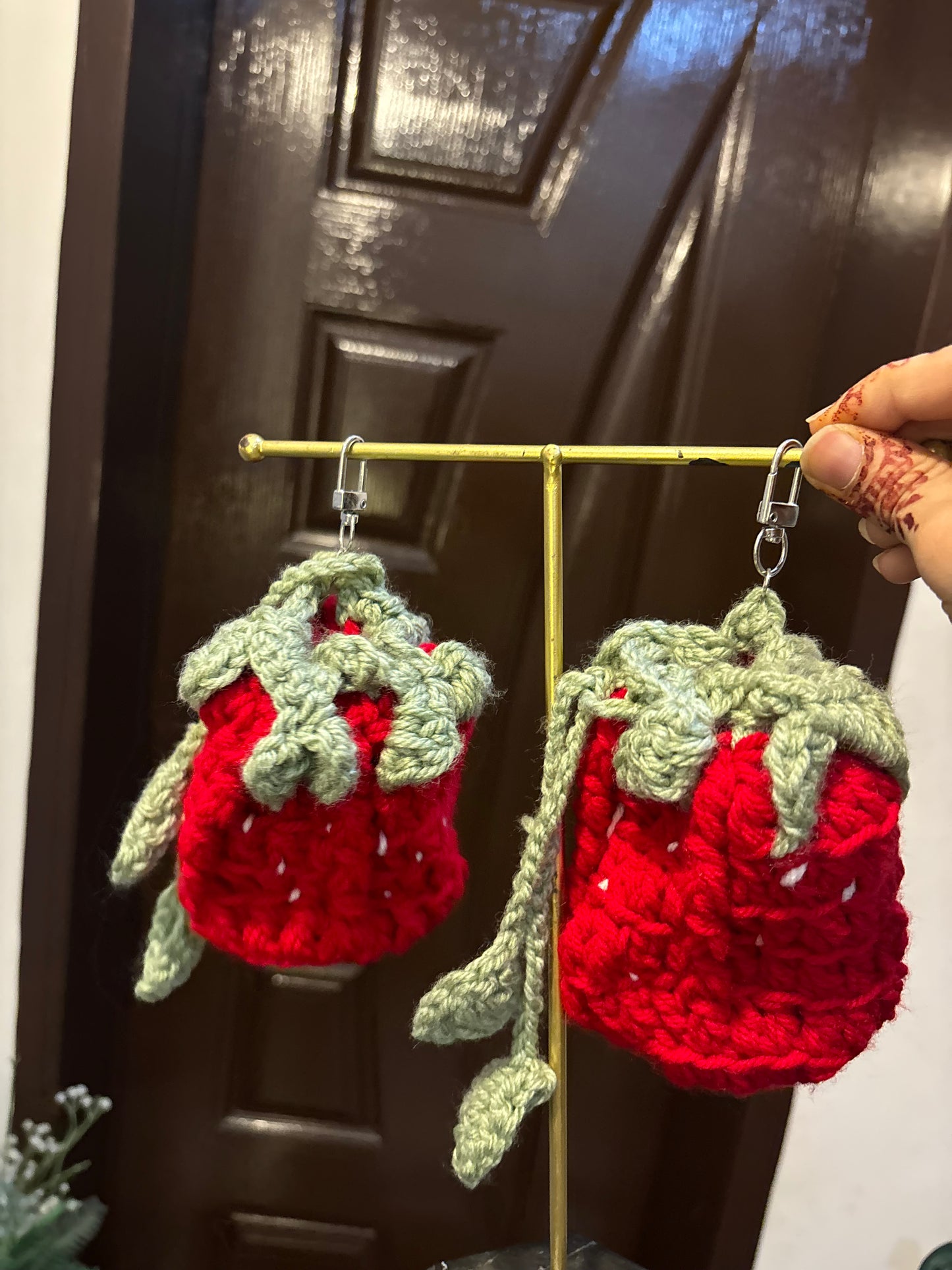 Crochet earpod / coin pouches