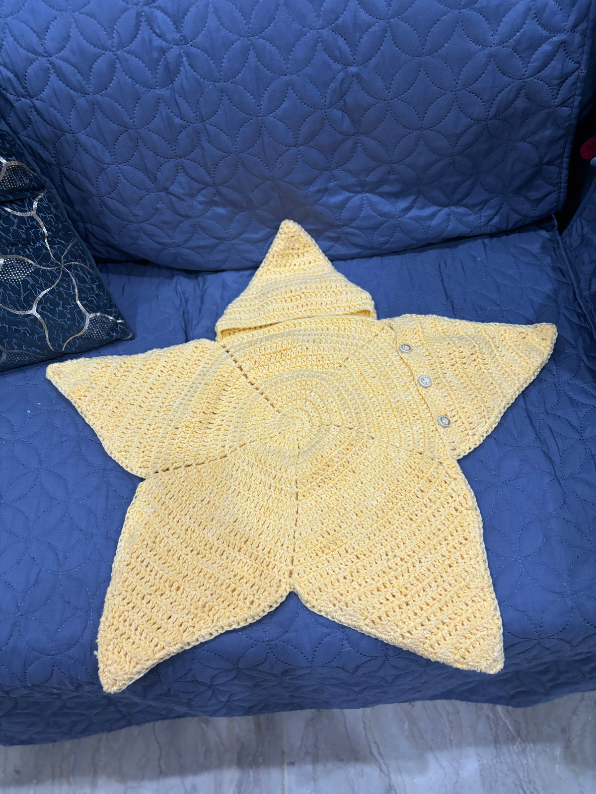 Crochet star baby romper (single colour)