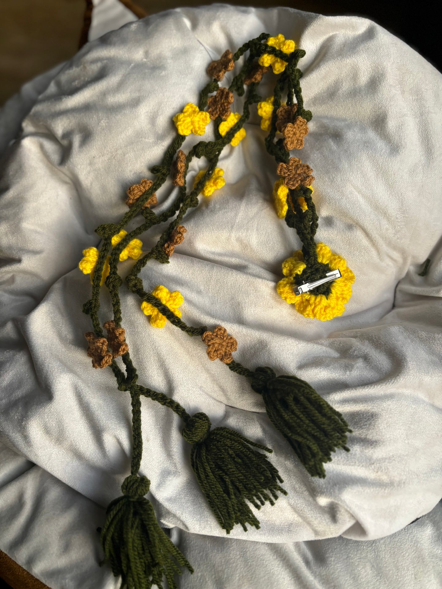 Crochet sunflower themed paranda🌻