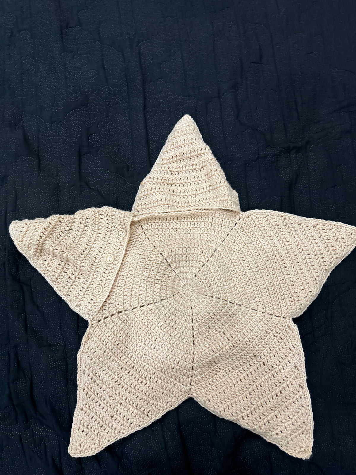 Crochet star baby romper (single colour)