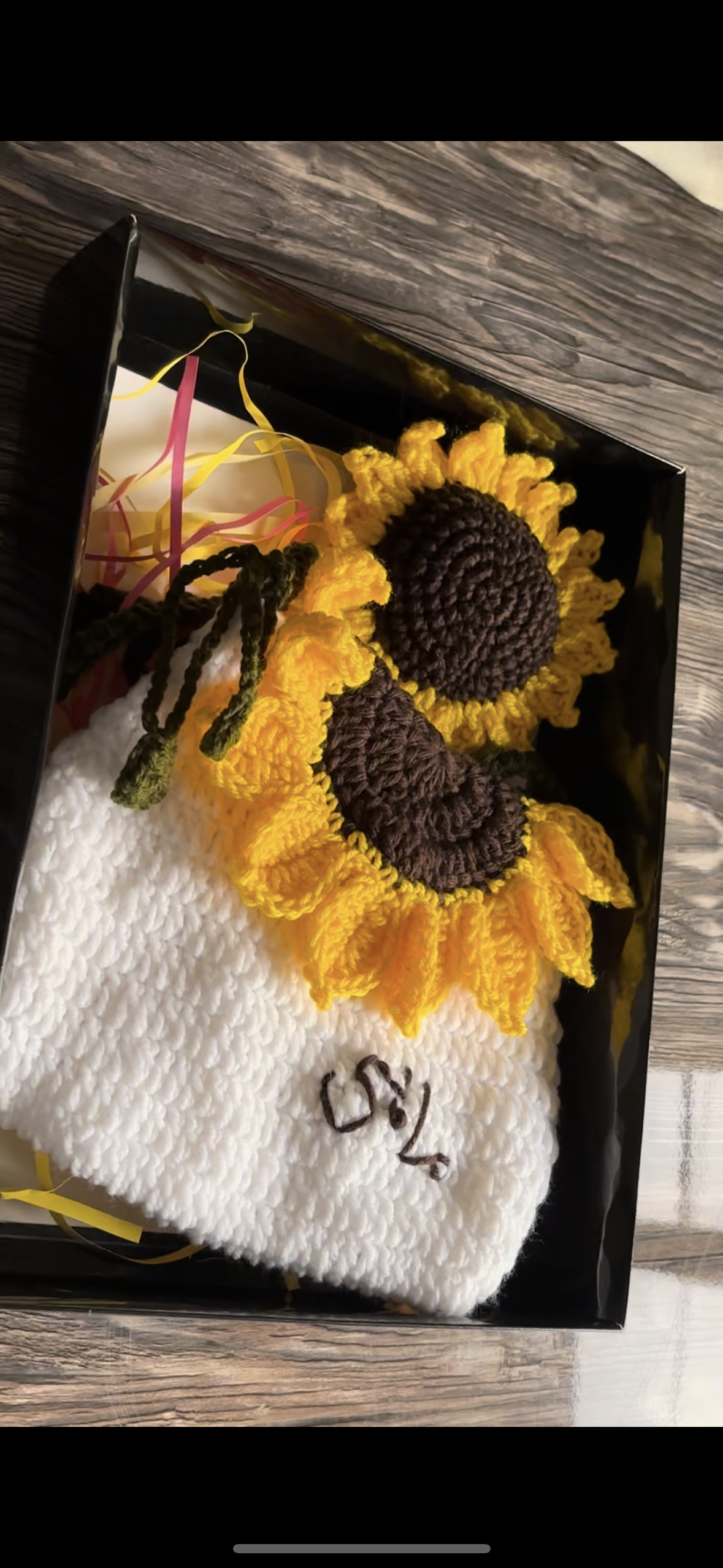 Sunflower themed gift box