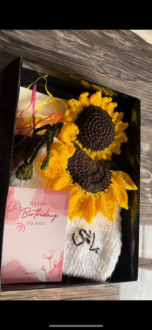 Sunflower themed gift box