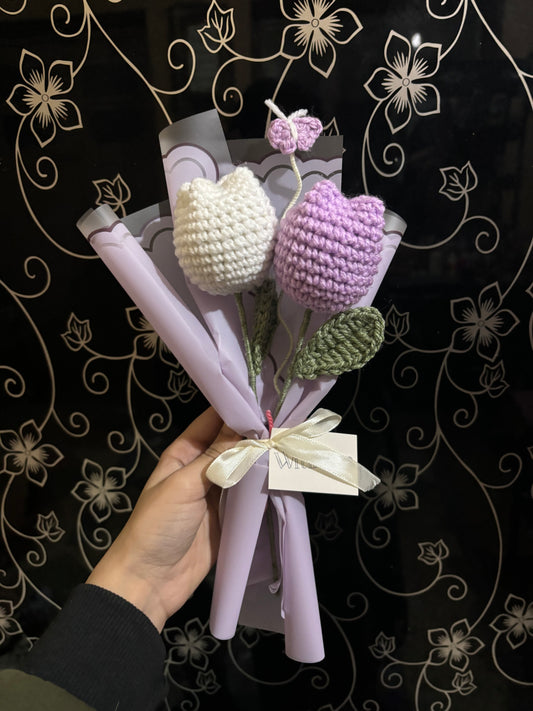 Crochet butterfly bouquet