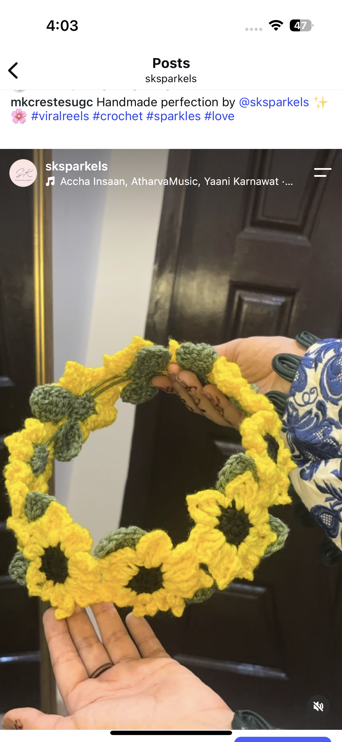 Crochet sunflower hairband / tiara