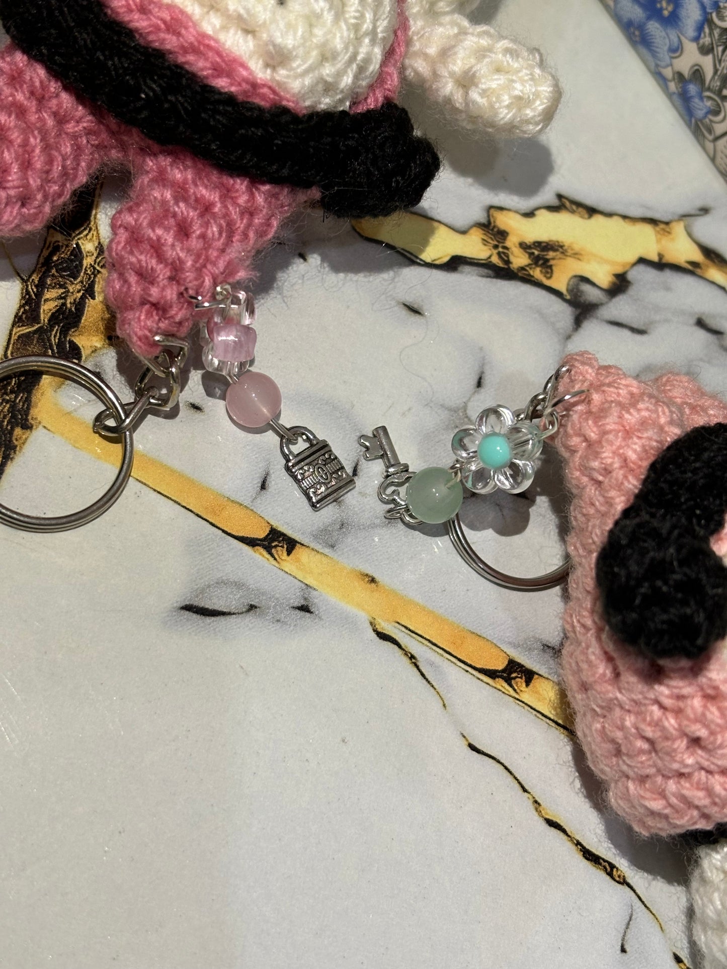 Crochet miffy keychain
