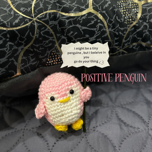 Crochet positive penguin