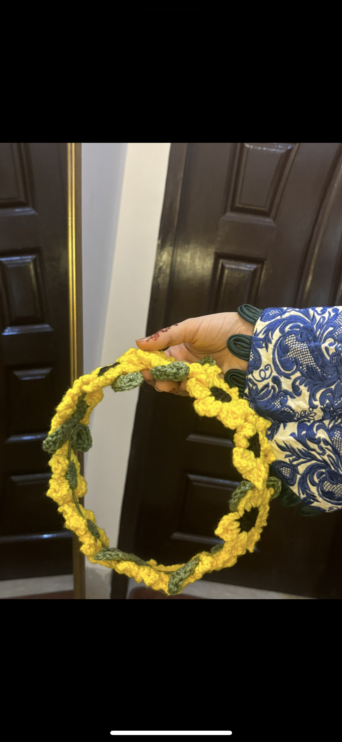 Crochet sunflower hairband / tiara