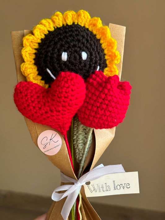 Crochet smiley bouquet