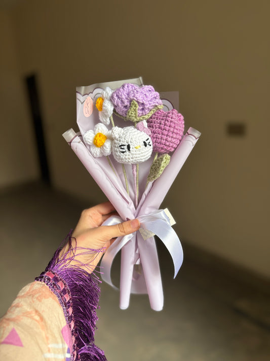 Crochet hello kitty bouquet