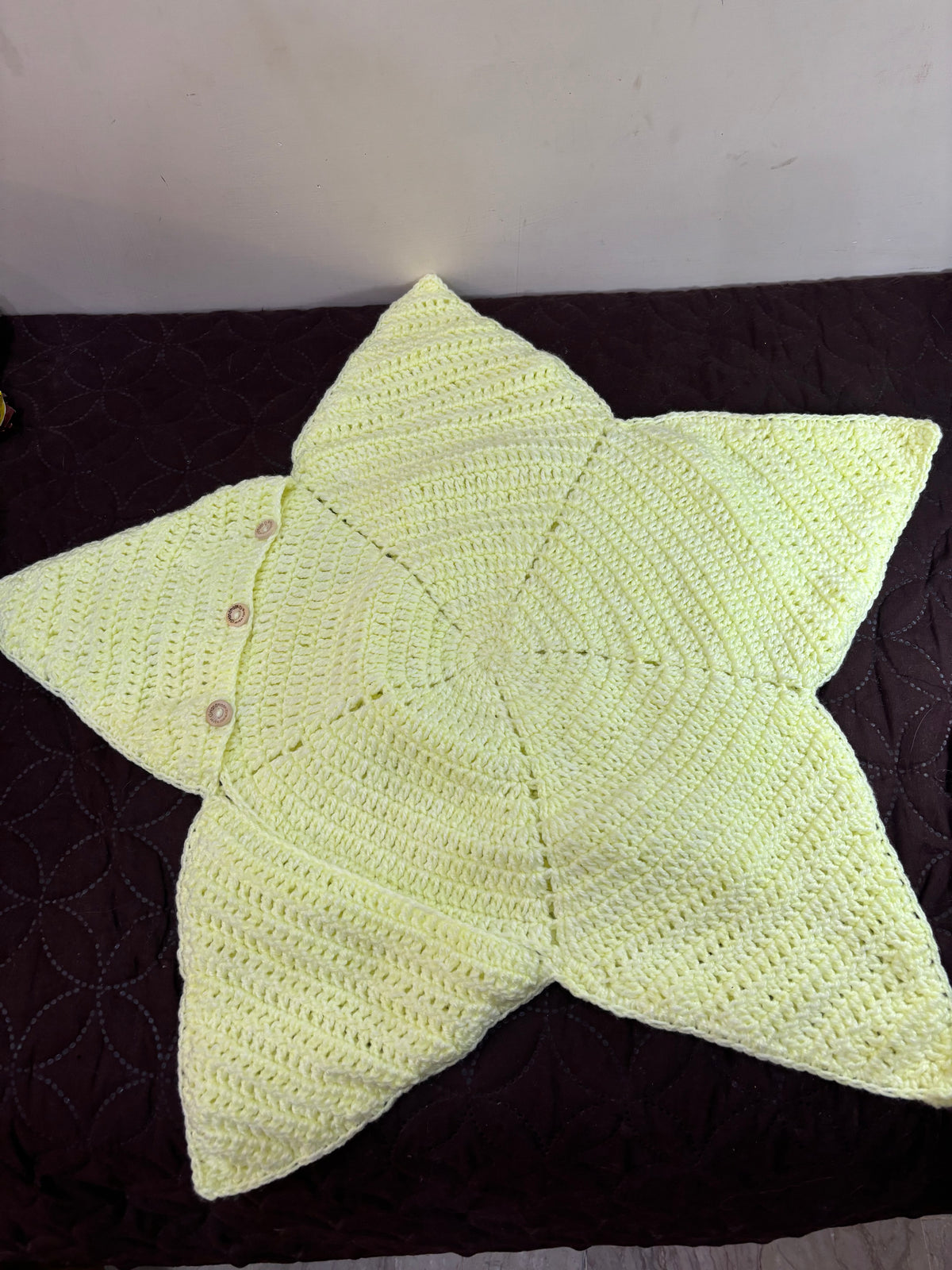 Crochet star baby romper (single colour)