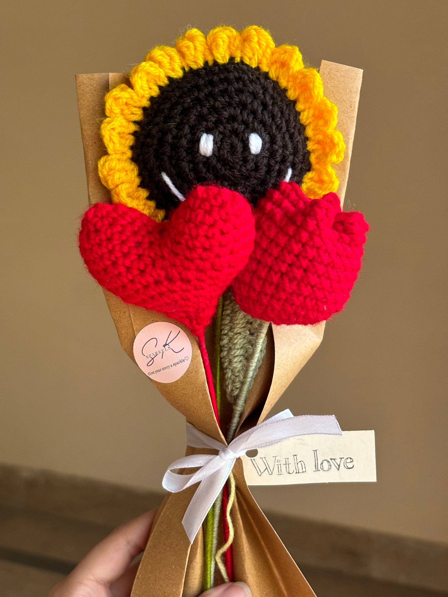 Crochet smiley bouquet