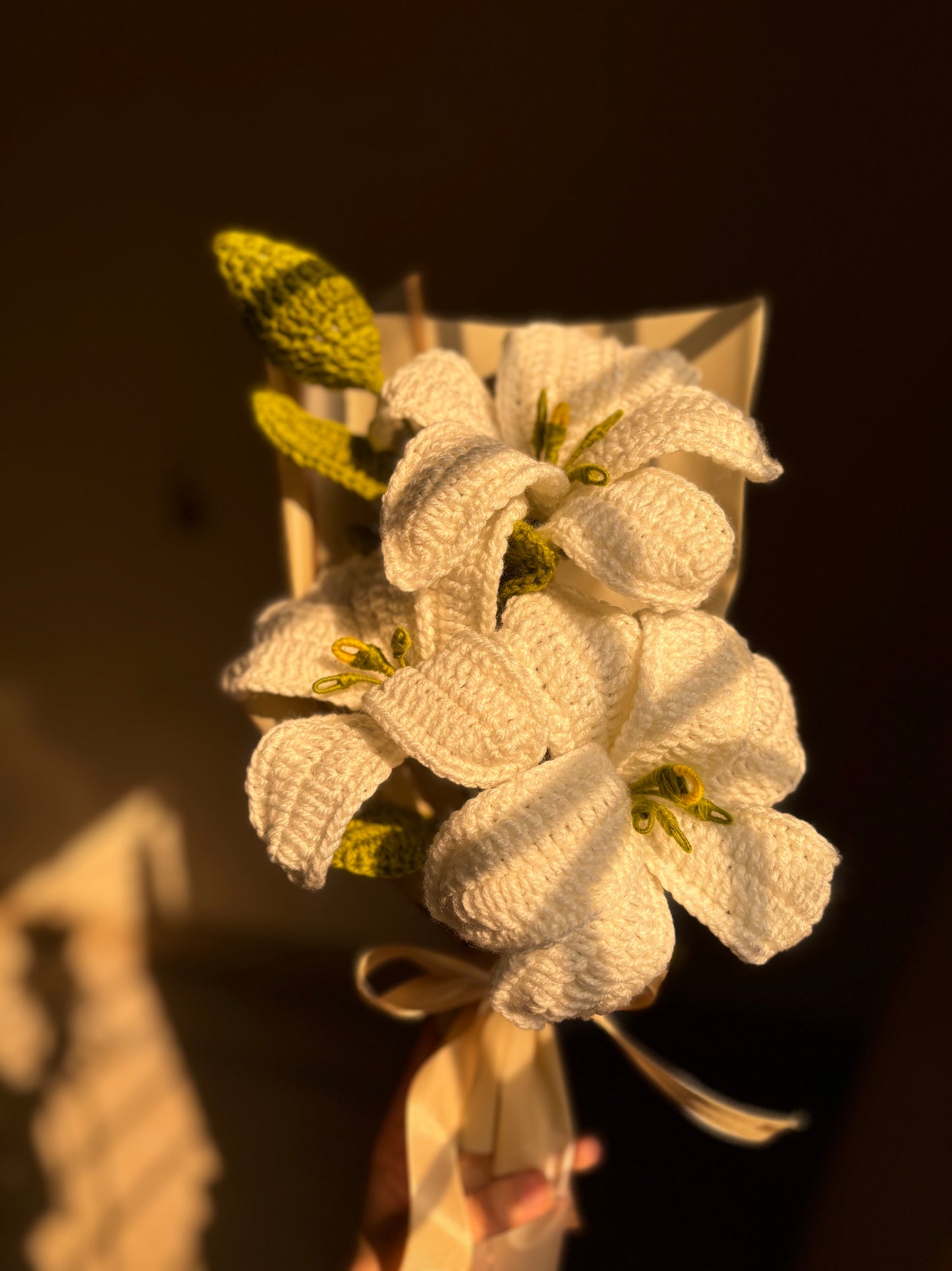 Crochet lily bouquet