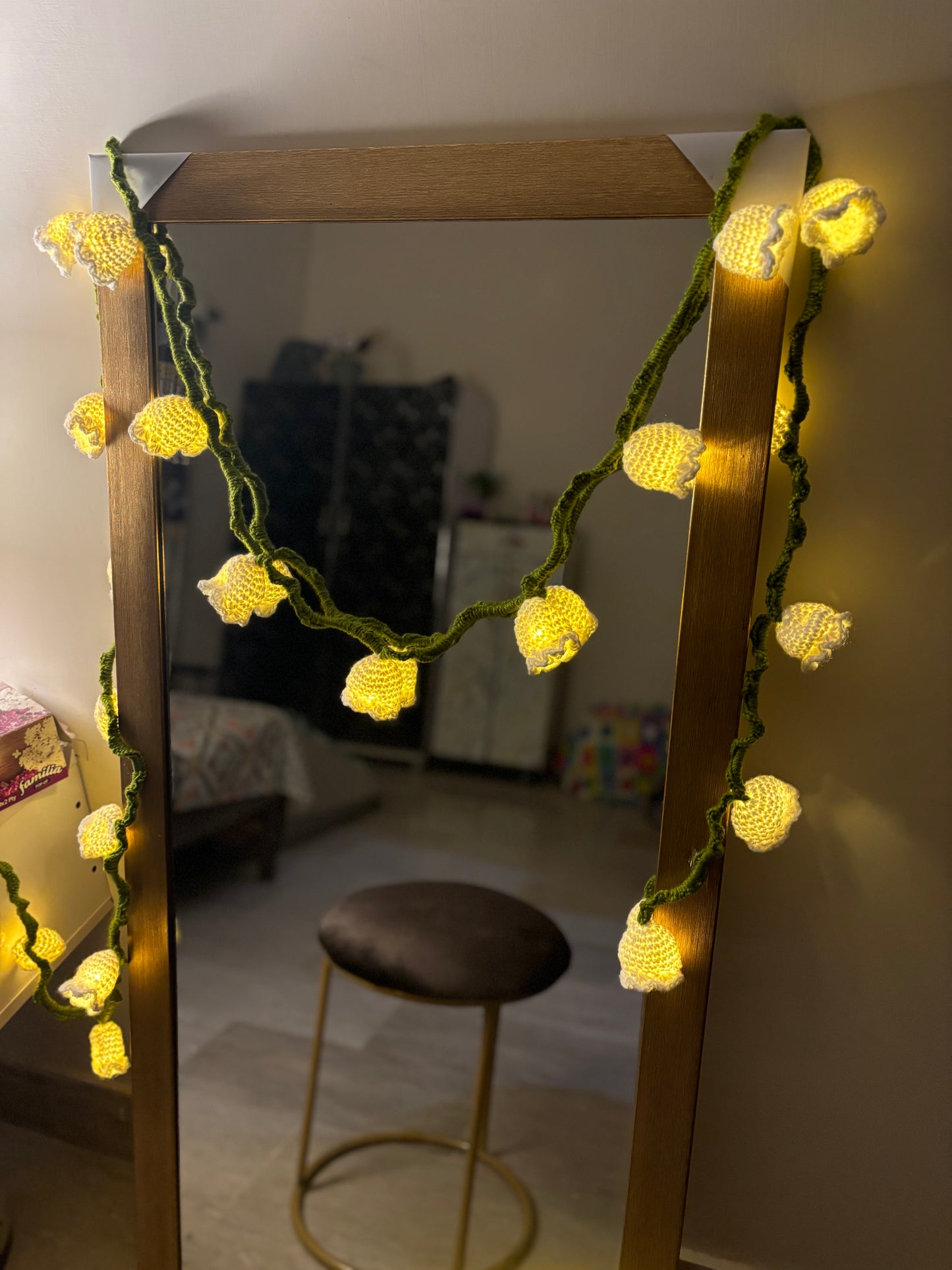 Crochet lily of the valley fairylights