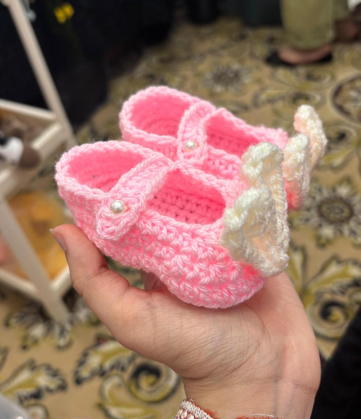 Crochet bunny ear shoes