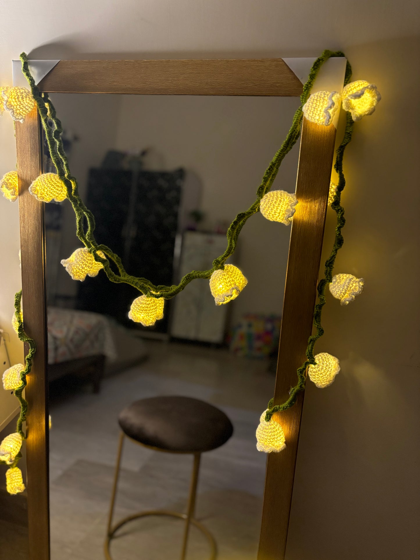 Crochet lily of the valley fairylights